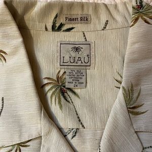 Beautiful silk/cotton men’s Hawaiian shirt; XXL